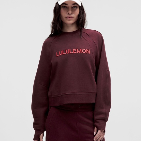 Lululemon Scuba Oversized Pullover Wordmark NWT - Garnet - Picture 1 of 4